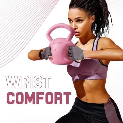 Strength Training Kettlebells - 15lb/10lb Weights - Kettlebell for Women - Wide Handle for Mutiple Home Gym Exercise