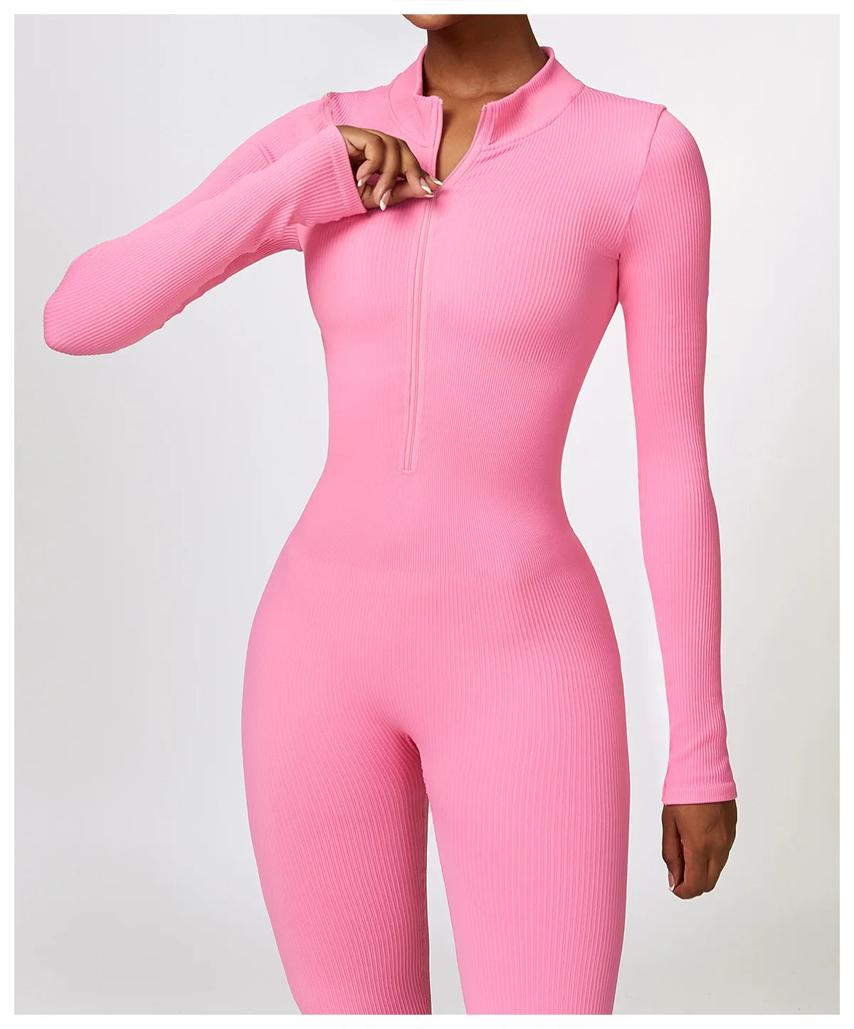 Seamless One Piece Yoga Jumpsuits Women's tracksuit Yoga Set Workout Long Sleeve Rompers Gym Workout Sportswear Female Clothes