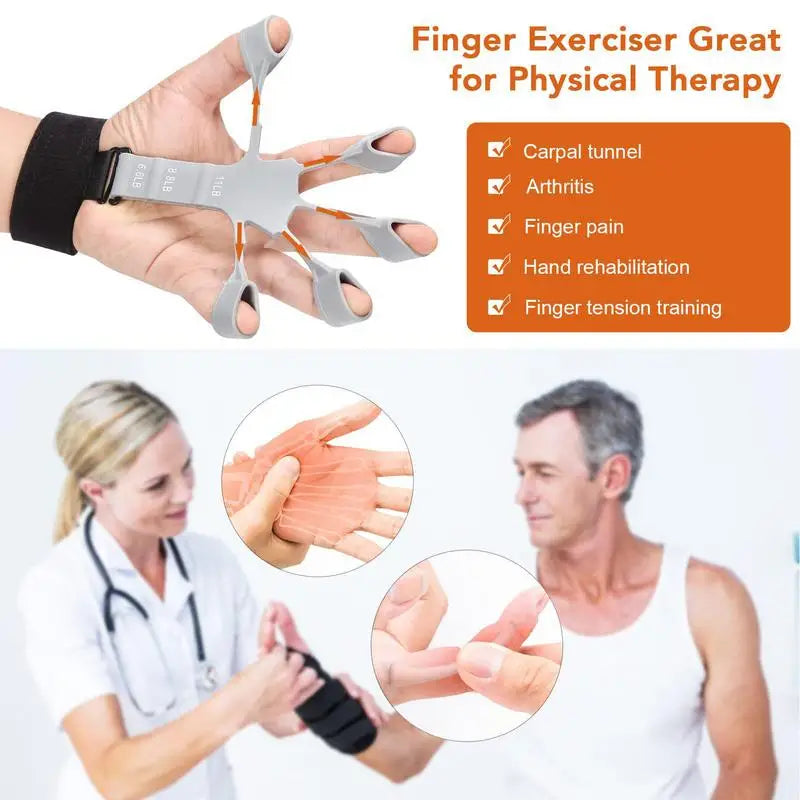 Silicone Strengthener Gripster Stretcher Guitar Athletes Finger Exerciser Fitness Stretcher Hand Grip Trainer Hand Strengthene