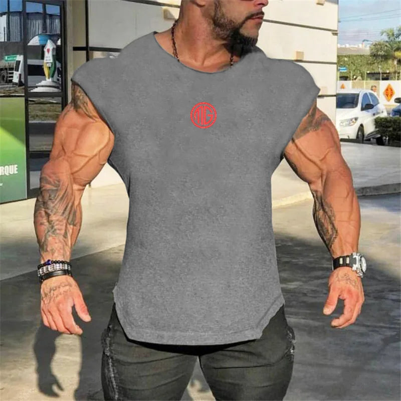 Cotton Man Canotte Bodybuilding Clothes New Brand Mens Tank Tops Shirt Workout Gym Top Sports Clothing Vest Sleeveless