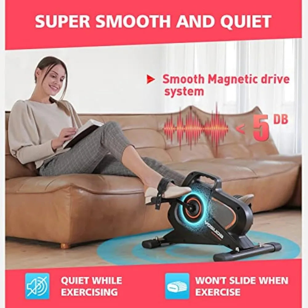 YOSUDA Under Desk Bike Pedal Exerciser for Home/Office Workout - Magnetic Mini Exercise Bike for Arm/Leg Exercise