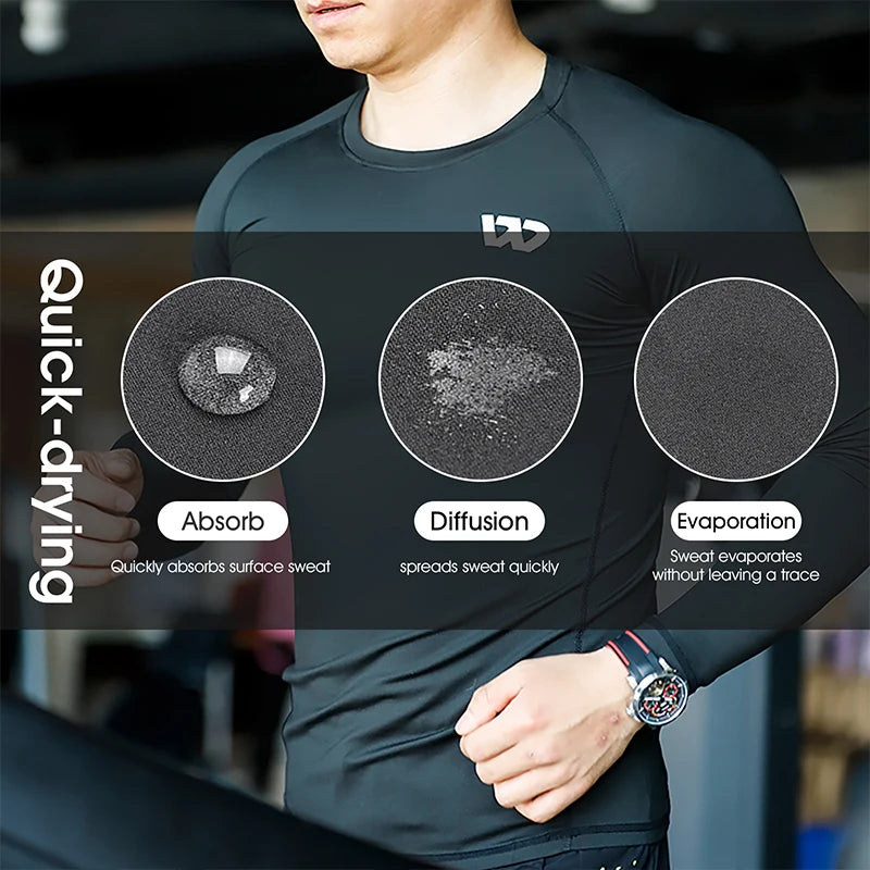 5 Pcs/Set Men's Tracksuit Gym Fitness Compression Sports Suit Clothes Running Jogging Sport Wear Exercise Workout Tights