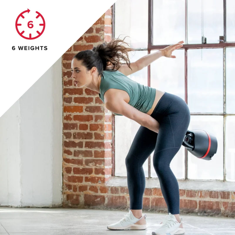 840 Adjustable Kettlebell, 6 Weight Settings from 8-40 lbs, Single, Free 2-Month JRNY Membership