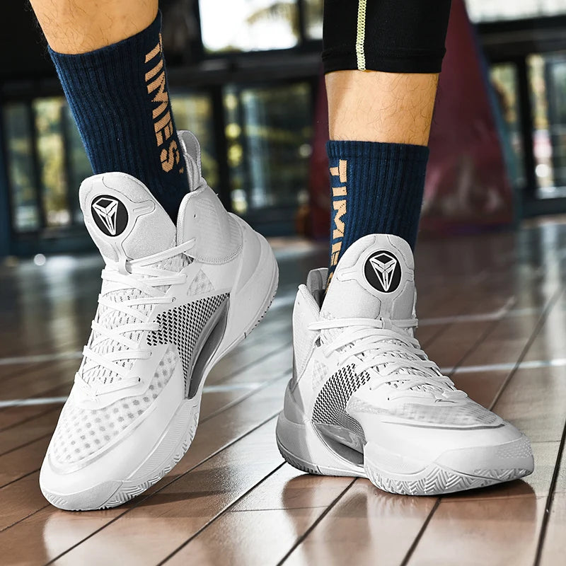 CRLAYDK Mens Basketball Shoes Arch Support Sneakers High Top Running Walking Fitness Gym Workout Sports Outdoor Trainer Tennis