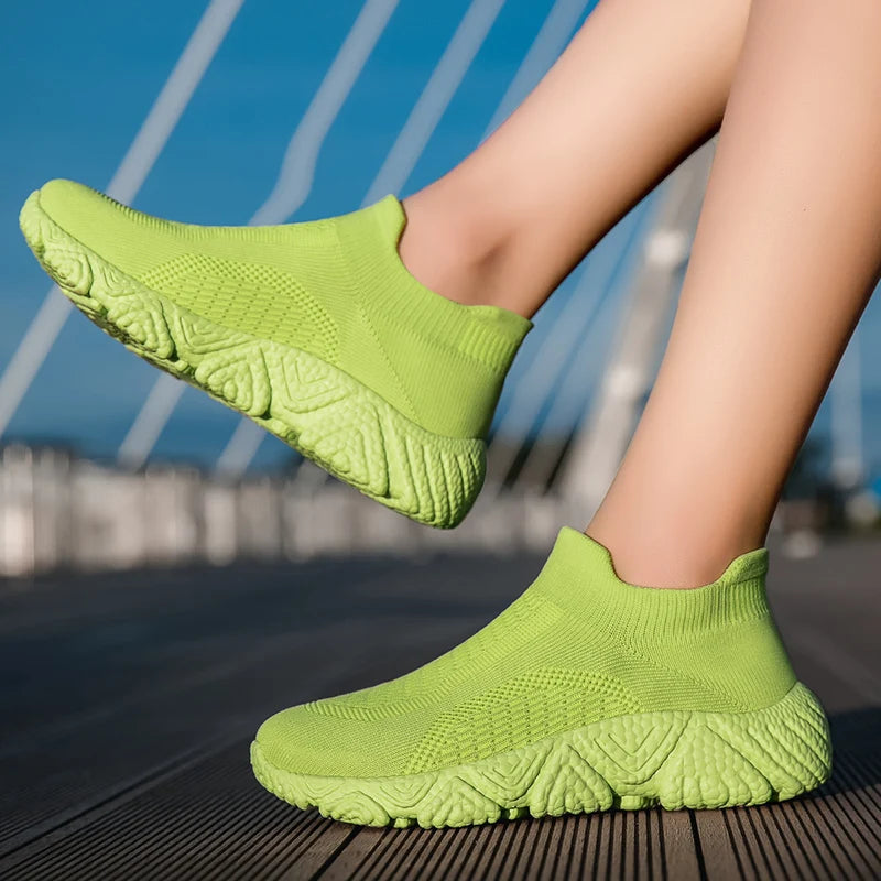 Mens Running Shoes Slip on Walking Tennis Sneakers Lightweight Breathable Mesh Workout Casual Sports Shoes