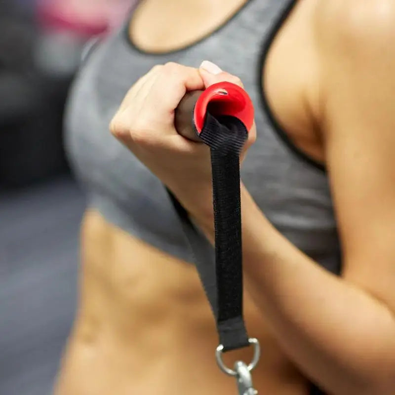 D-Ring Metal Gym Handles Grip Workout Heavy Duty Cable Machine Handle with Hook for Home Resistance Bands Fitness Accessories