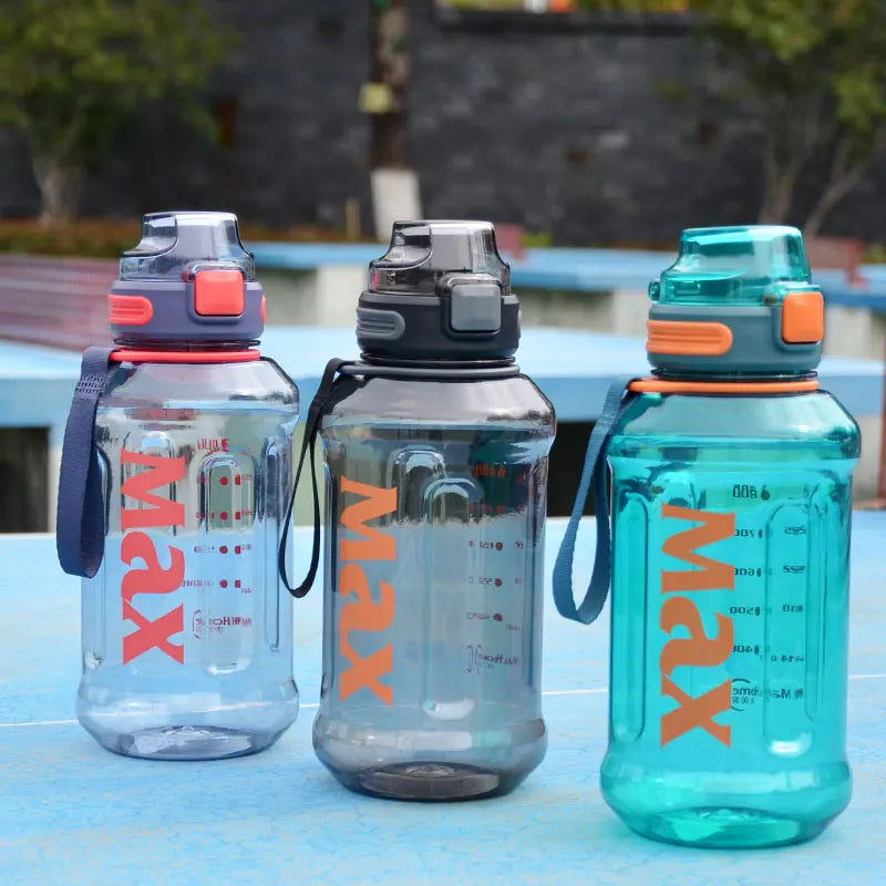 1.2 Liter Large Capacity Sport Water Bottle with Rope Durable Portable Gym Fitness Outdoor Drinking Plastic Bottles Eco-Friendly