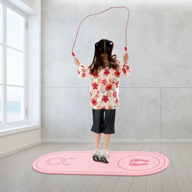 Jump Rope Mat Sound Proof Jump Mat Shock Absorbing Thick Gym Accessories Anti Slip Workout Mat For Home Gym Fitness