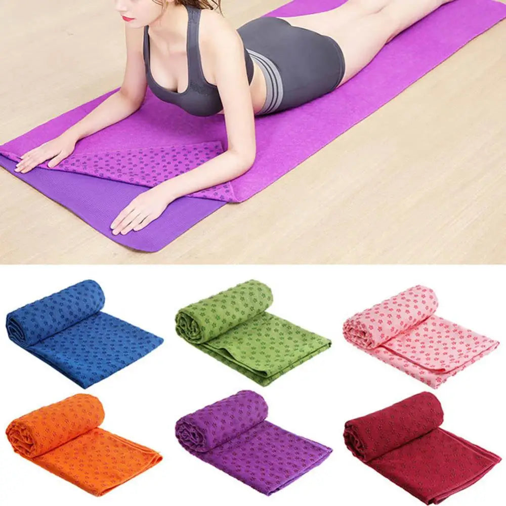 Non Slip Yoga Mat Towel Blanket Sports Travel Fitness Pilates Exercise Cover Workout Mats Exercise Equipment oga Towel Cloth Mat