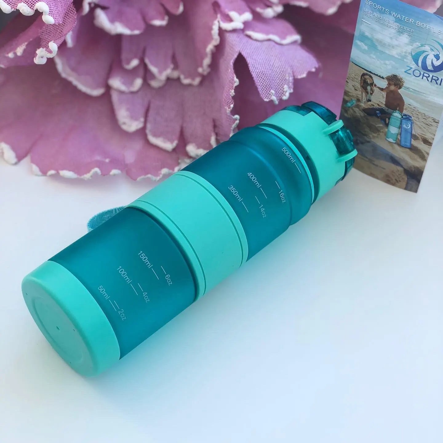 ZORRI Sports Water Bottle Protein Shaker Bpa Free Eco-Friendly Portable Gym Hiking Drinkware Bottle Gourds Botella De Agua