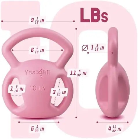Strength Training Kettlebells - 15lb/10lb Weights - Kettlebell for Women - Wide Handle for Mutiple Home Gym Exercise