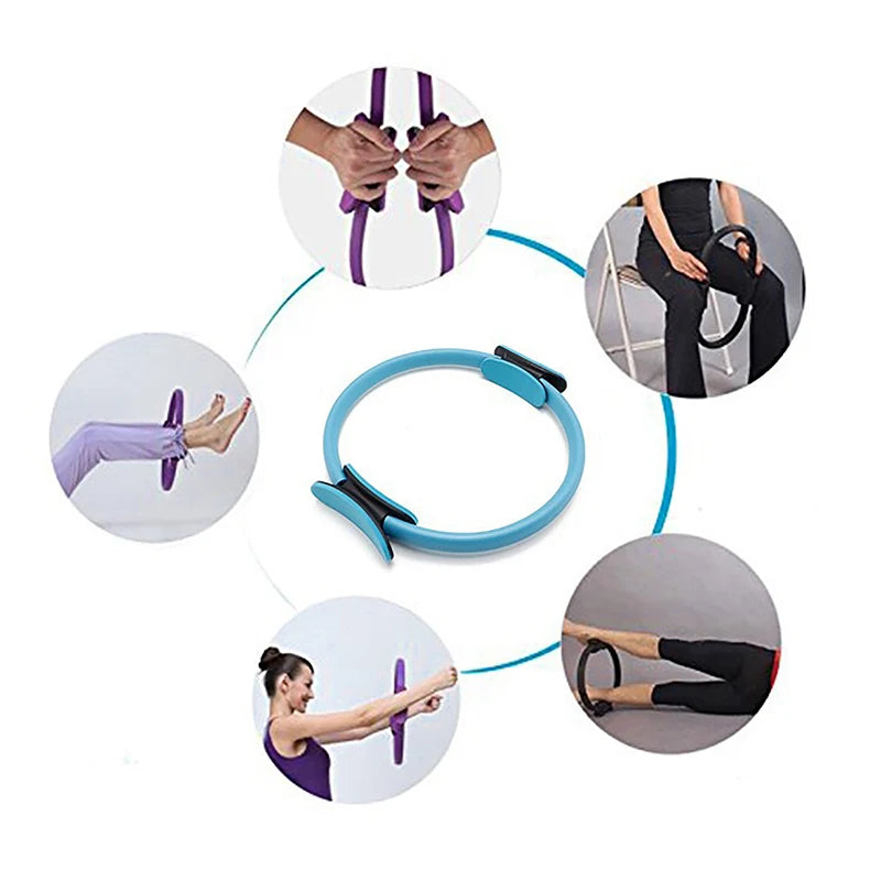38CM Yoga Fitness Ring Circle Pilates Women Girl Exercise Home Resistance Elasticity Yoga Ring Circle Gym Pilates Accessories