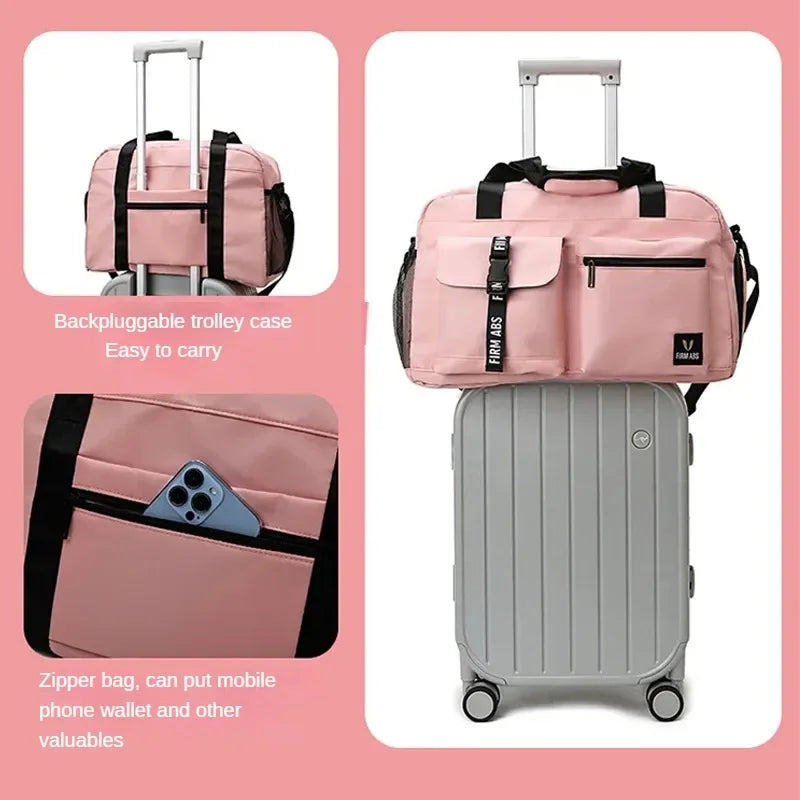 Large Capacity Travel Bag Dry and Wet Separation with Shoe Bin Can Be Set Rod Box Portable Sports Bag Fitness Gym Bag