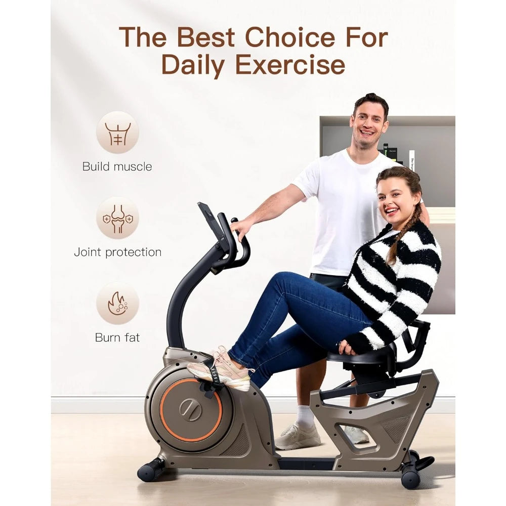Indoor Recumbent Exercise Bike Workout Equipment for Home Gym 400LBS Weight Capacity,Fitness Equipment