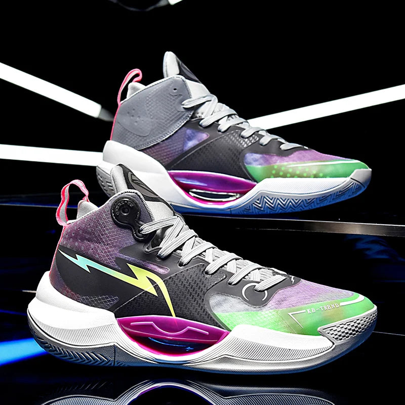 CRLAYDK Mens Basketball Shoes Arch Support Sneakers High Top Running Walking Fitness Gym Workout Sports Outdoor Trainer Tennis
