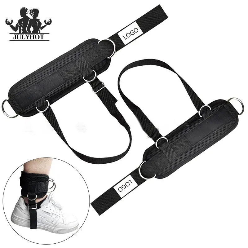 Gym Ankle Straps Double D-Ring Adjustable Neoprene Padded Cuffs Ankle Weight Leg Training Brace Support Sport Safety Abductors