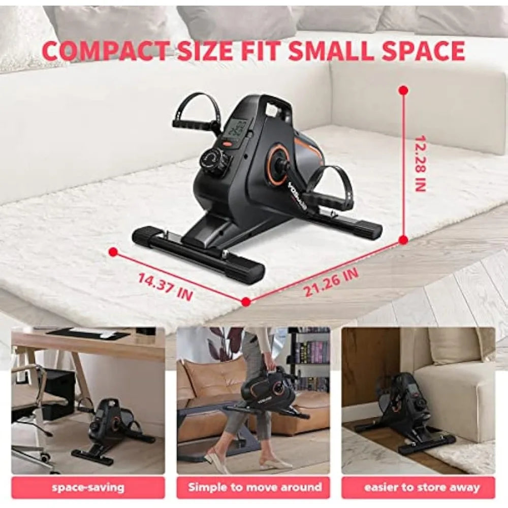 YOSUDA Under Desk Bike Pedal Exerciser for Home/Office Workout - Magnetic Mini Exercise Bike for Arm/Leg Exercise
