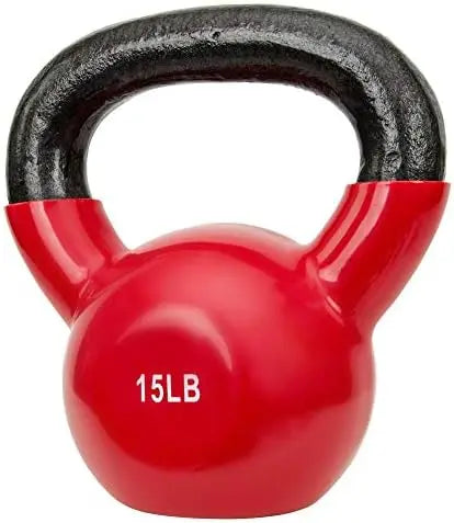 Health & Fitness Vinyl Coated Kettlebell for Strength Weight Training Available in 5LB, 10LB, 15LB, 20LB, 25LB