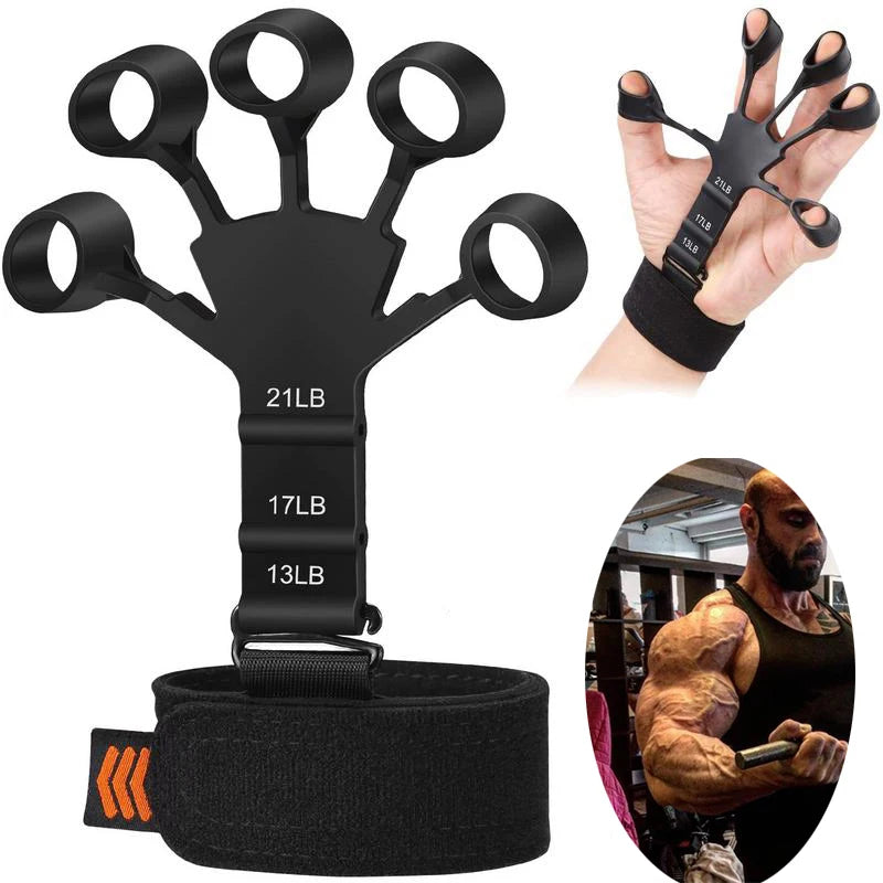 Silicone Strengthener Gripster Stretcher Guitar Athletes Finger Exerciser Fitness Stretcher Hand Grip Trainer Hand Strengthene