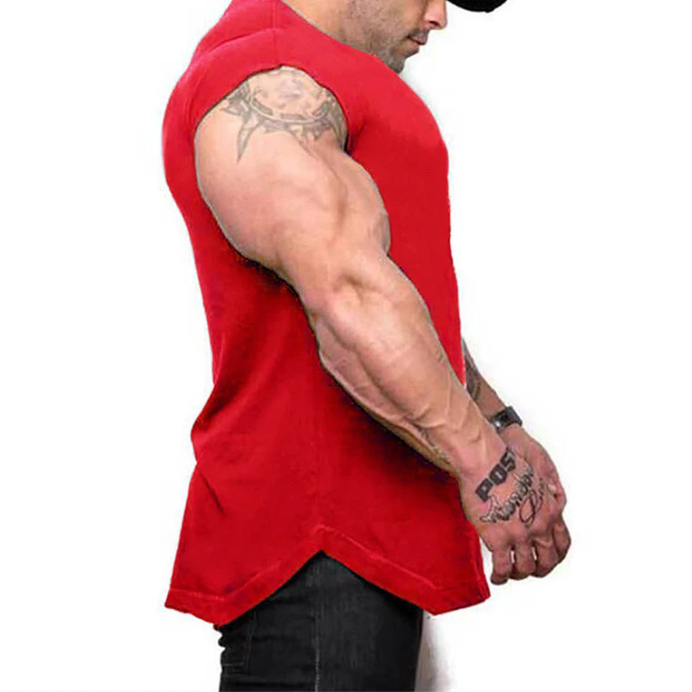 Clothes Mens Tshirt Tees Bodybuilding Tunic Casual Workout Vest Fitness Muscle Quick Dry Running Shirt Singlets