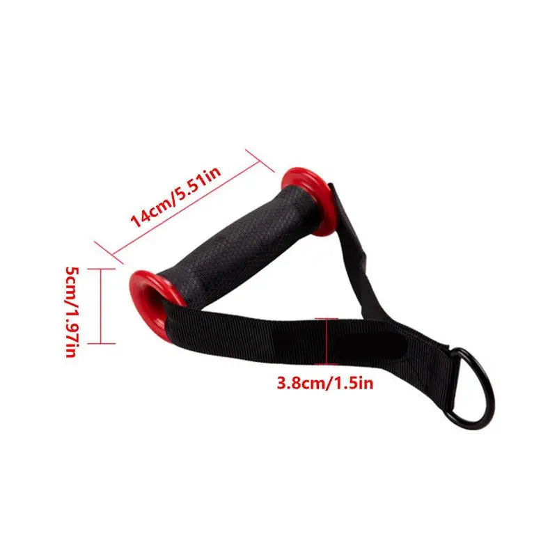 D-Ring Metal Gym Handles Grip Workout Heavy Duty Cable Machine Handle with Hook for Home Resistance Bands Fitness Accessories