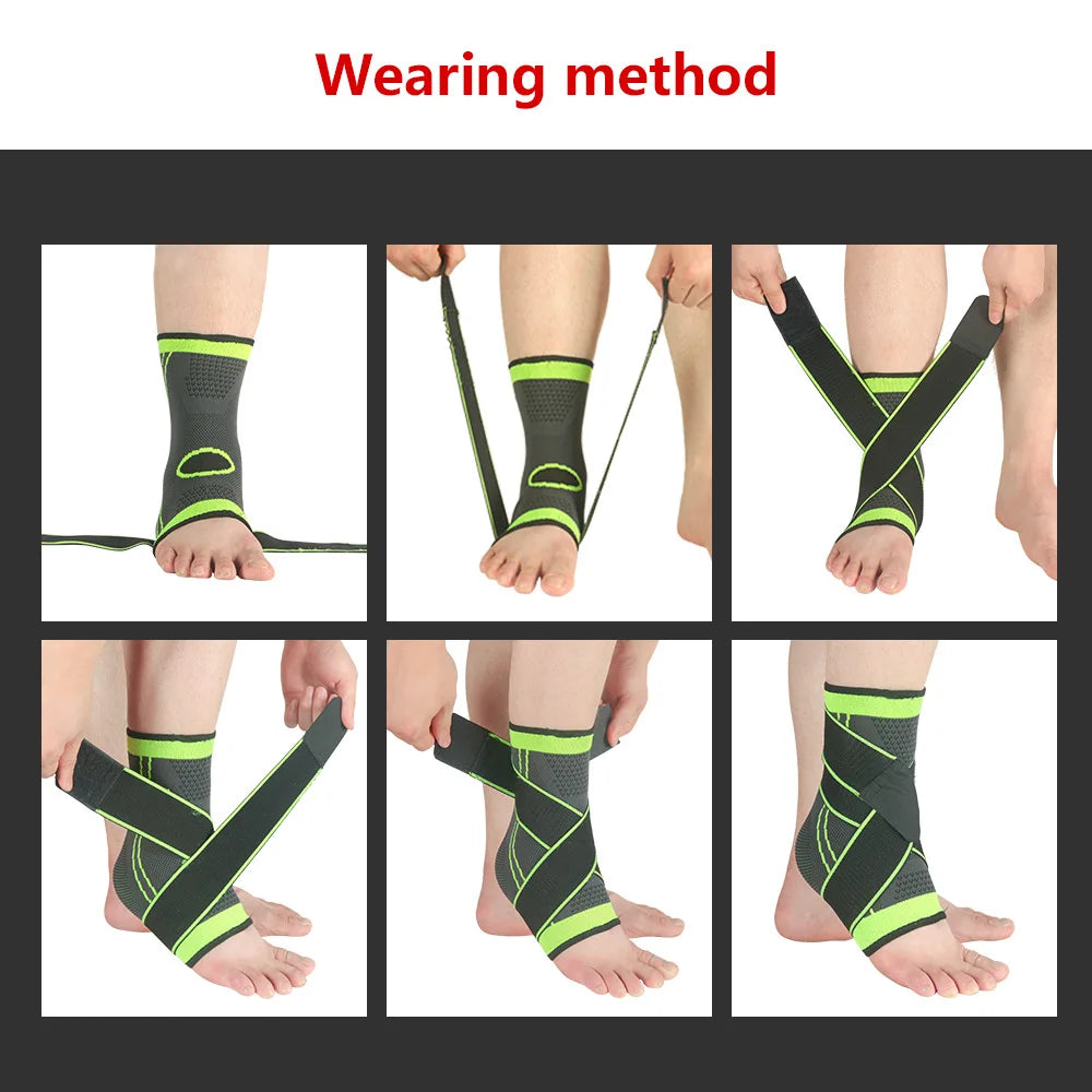 1 PC Ankle Weights Anklets Compression Strap Sleeves Support 3D Pressurized Anklet Brace Protector Badminton Safety Sport Goods