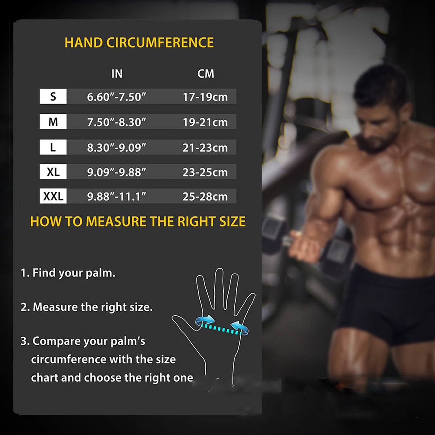 1 Pair Bodybuilding Gym Gloves for Men Women Weightlifting Dumbbell Training Anti-Slip Fitness Gloves Crossfit Workout Exercise