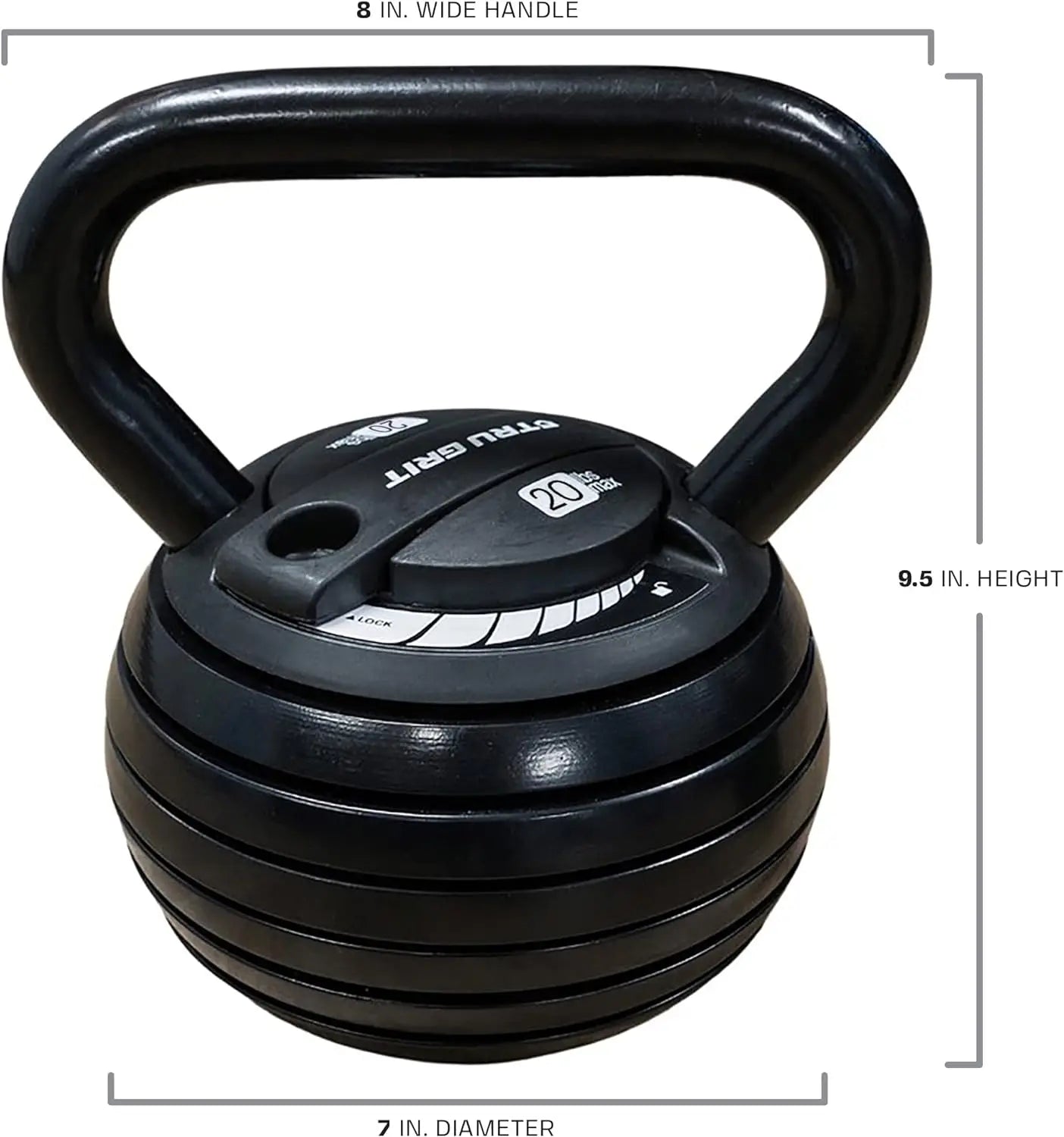 - Adjustable Kettlebell Weight Set - 20LB - Home Gym or Office Strength Training